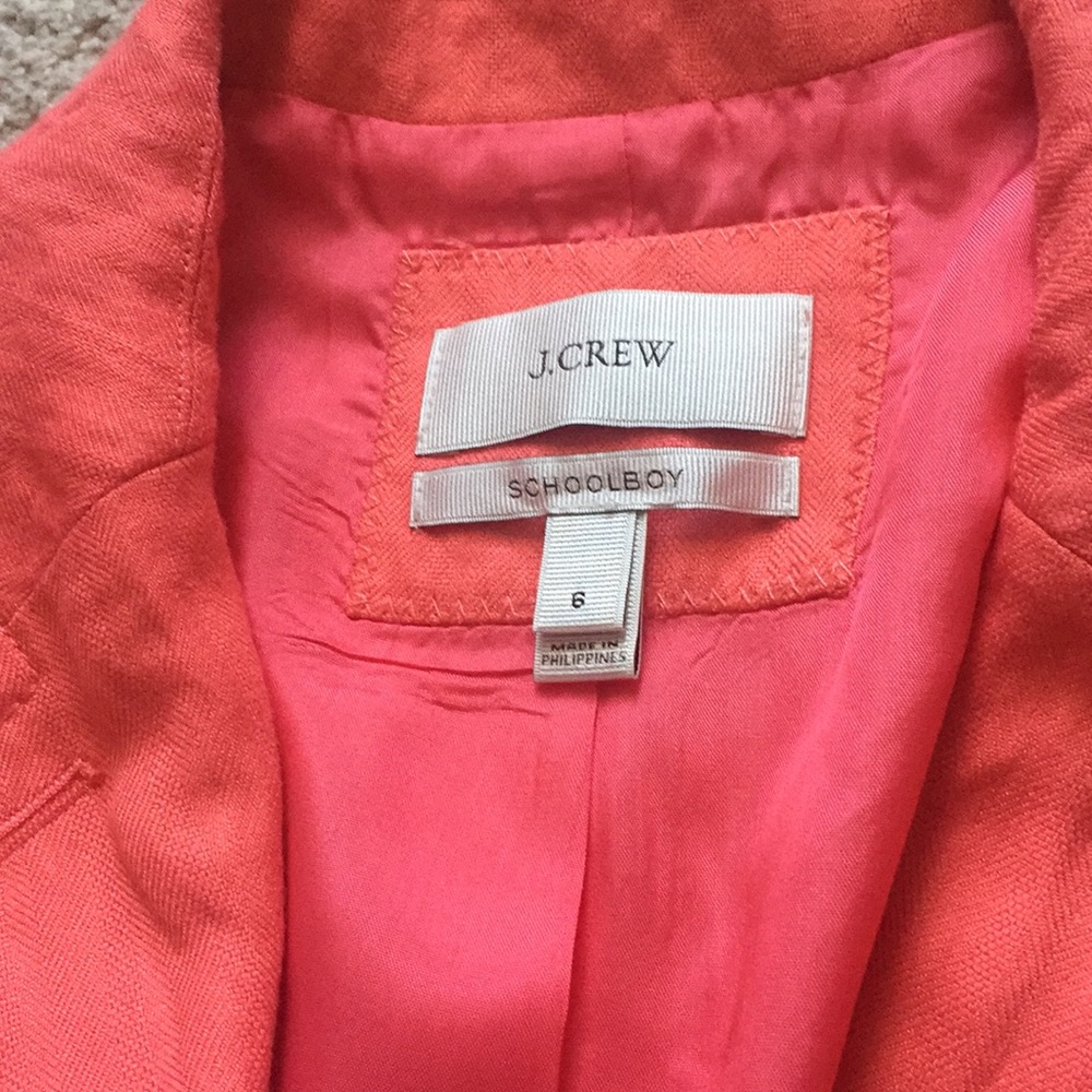 Coral j crew schoolboy blazer - Picture 2 of 3